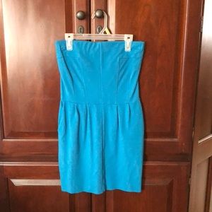 SIZE XS Express Blue Semi-Formal Strapless Dress